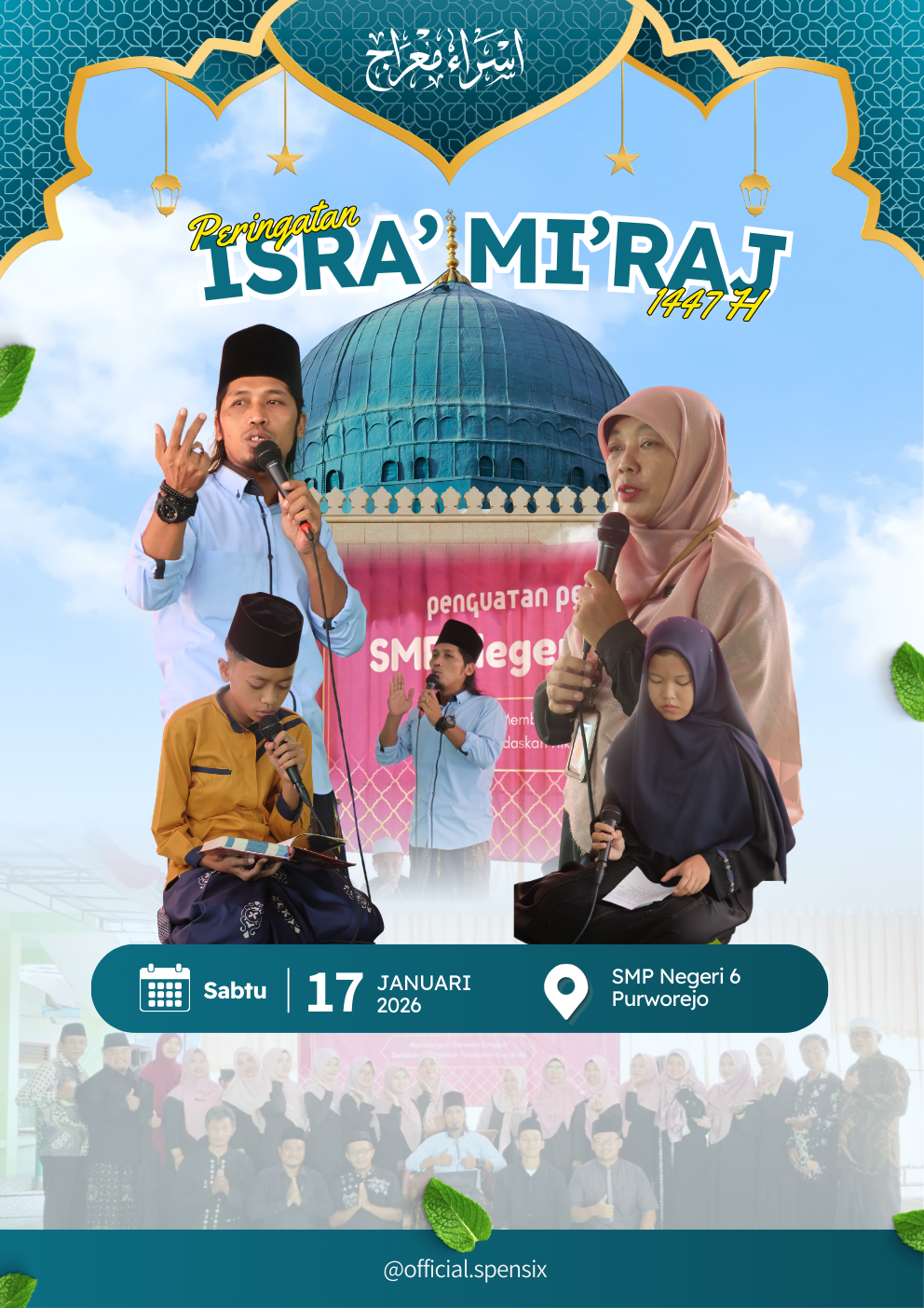 KHIDMAT, PERINGATAN ISRA' MI'RAJ 1447H DI SMP NEGERI 6 PURWOREJO BERSAMA KY. ASRORI ARIS